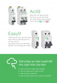 Aptomat cài bảo vệ quá tải & ngắn mạch MCB từ 6A đến 100 A , dòng cắt từ 4.5KA đến 10KA 